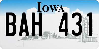 IA license plate BAH431