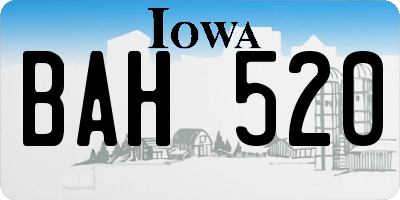 IA license plate BAH520