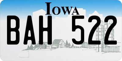 IA license plate BAH522