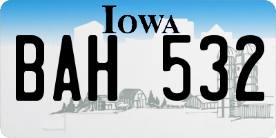 IA license plate BAH532