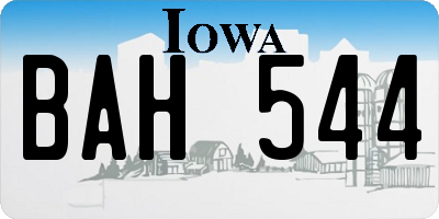 IA license plate BAH544