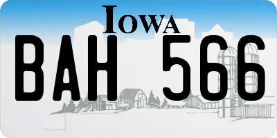 IA license plate BAH566