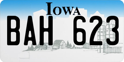 IA license plate BAH623