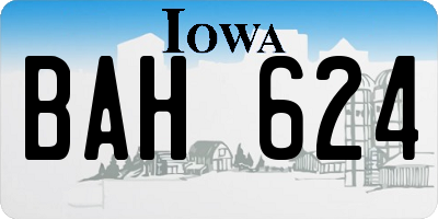 IA license plate BAH624
