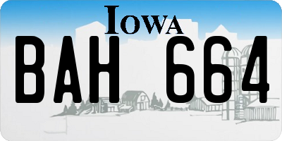 IA license plate BAH664