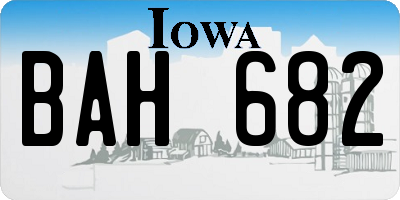 IA license plate BAH682