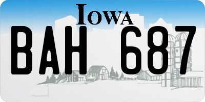 IA license plate BAH687