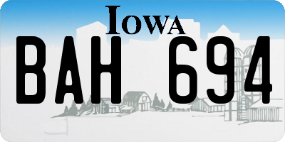 IA license plate BAH694