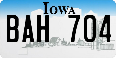 IA license plate BAH704