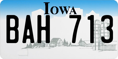 IA license plate BAH713