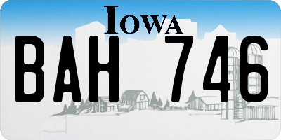 IA license plate BAH746