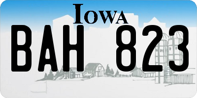 IA license plate BAH823