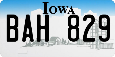 IA license plate BAH829