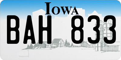 IA license plate BAH833