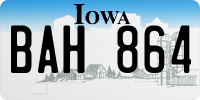 IA license plate BAH864