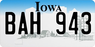IA license plate BAH943