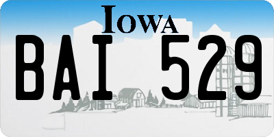 IA license plate BAI529