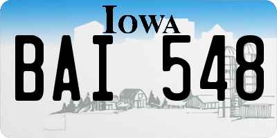 IA license plate BAI548
