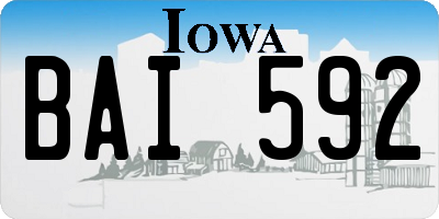 IA license plate BAI592