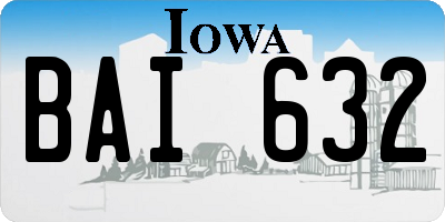 IA license plate BAI632