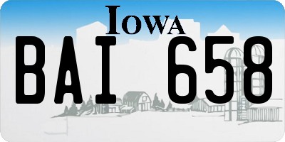 IA license plate BAI658