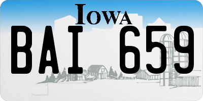 IA license plate BAI659