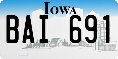 IA license plate BAI691
