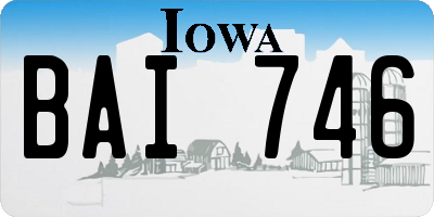 IA license plate BAI746