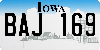 IA license plate BAJ169