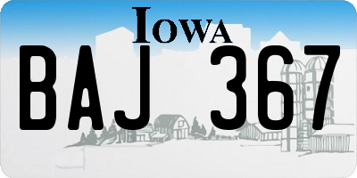 IA license plate BAJ367