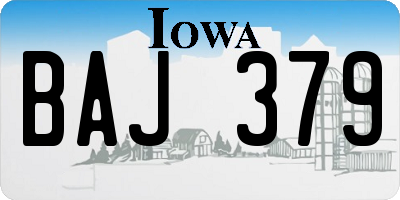IA license plate BAJ379