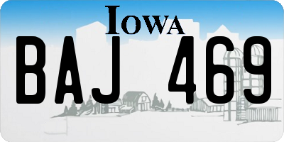 IA license plate BAJ469