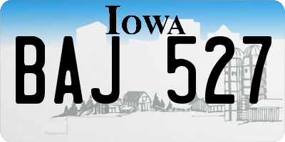 IA license plate BAJ527