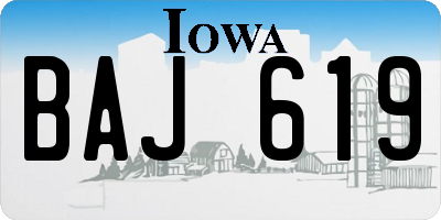 IA license plate BAJ619