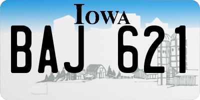 IA license plate BAJ621
