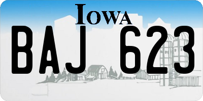 IA license plate BAJ623