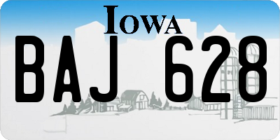 IA license plate BAJ628