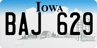 IA license plate BAJ629