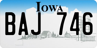 IA license plate BAJ746