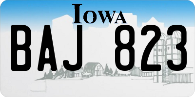 IA license plate BAJ823