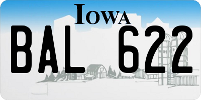 IA license plate BAL622