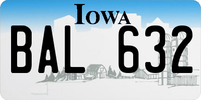 IA license plate BAL632