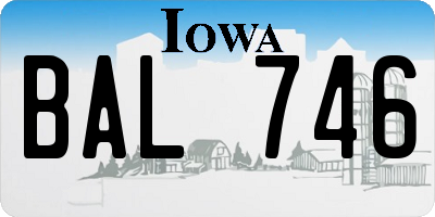 IA license plate BAL746