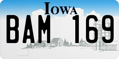 IA license plate BAM169