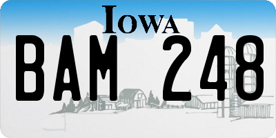 IA license plate BAM248