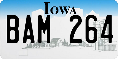 IA license plate BAM264
