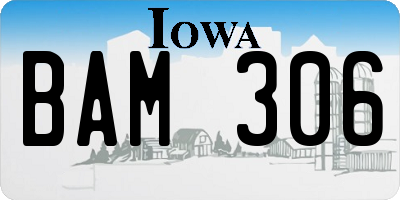 IA license plate BAM306