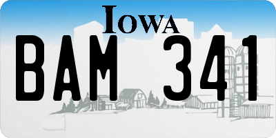 IA license plate BAM341