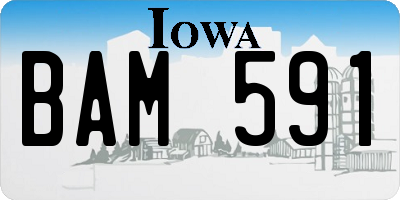 IA license plate BAM591