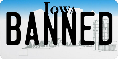 IA license plate BANNED